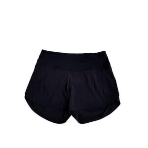 EUC! Lululemon High Rise Speed Up 4” Shorts in Black Size 6